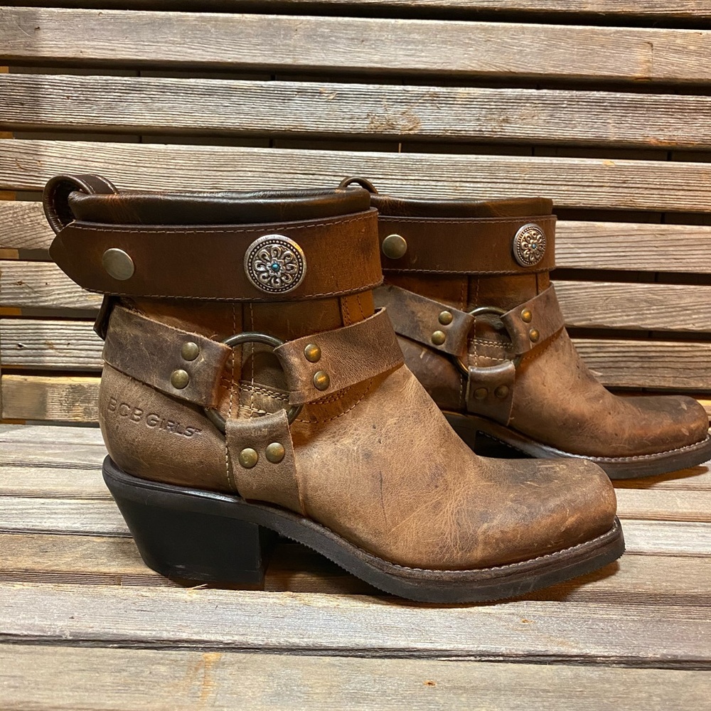 Size 6.5 upcycled BCBG boots, ankle boots